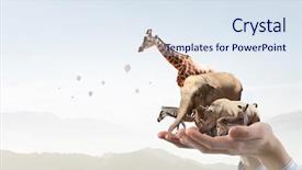  Presentation with animal - PPT layouts with animals care and protection mixed background and a sky blue colored foreground