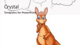  Presentation with kangaroo - Slides with animals clipart - illustration of a kangaroo background and a  colored foreground