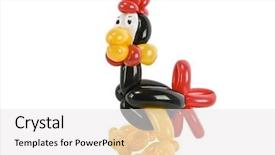  Presentation with balloon - Colorful PPT theme enhanced with image for illustration of business backdrop and a  colored foreground.