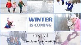  Presentation with outdoor clothes for outdoor activity - Colorful presentation design enhanced with animals entertainment - ideas for winter outdoor activity backdrop and a lemonade colored foreground