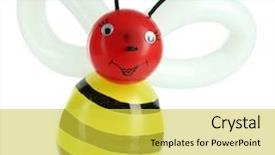 Presentation with simple and decent - Cool new slides with animals entertainment - simple balloon animal bee isolated backdrop and a yellow colored foreground