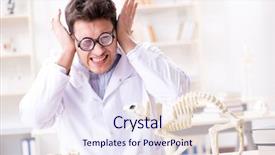  Presentation with funny animal - Colorful presentation enhanced with animals evolution - funny crazy student doctor studying backdrop and a sky blue colored foreground