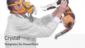  Presentation with allergy - Presentation consisting of allergy to animal fur concept background and a light gray colored foreground