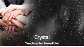  Presentation with team hands - Presentation with animated - business team putting hands together background and a dark gray colored foreground