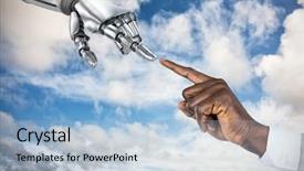  Presentation with finger - Amazing slides having animated - businessman hand pointing finger backdrop and a light blue colored foreground