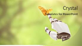  Presentation with butterfly - Cool new presentation with animated - close up of butterfly backdrop and a yellow colored foreground