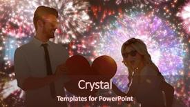 Presentation with cool - Audience pleasing slides consisting of animated - cool young couple holding red backdrop and a wine colored foreground