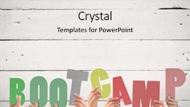  Presentation with hands holding be brave word - Cool new slide set with animated - digital composite of hands holding backdrop and a sky blue colored foreground