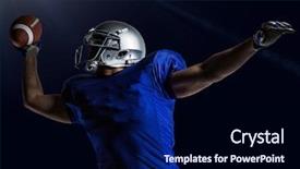  Presentation with football blue - Audience pleasing presentation theme consisting of animated - digital composition of american football backdrop and a navy blue colored foreground