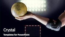  Presentation with athlete - Theme consisting of animated - female athlete with elbow pad background and a black colored foreground