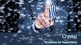  Presentation with dark - Slide deck featuring animated - focused businessman pointing against dark background and a ocean colored foreground