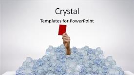  Presentation with red grey - Beautiful theme featuring animated - hand holding up red card backdrop and a white colored foreground