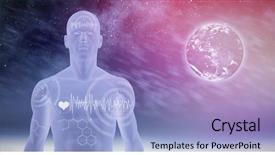  Presentation with blue night - Colorful presentation theme enhanced with animated - interface against aurora night sky backdrop and a light blue colored foreground