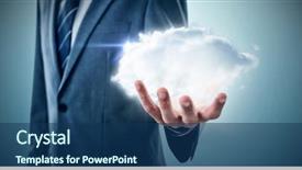  Presentation with grey - Presentation theme featuring animated - midsection of businessman indicating background and a ocean colored foreground