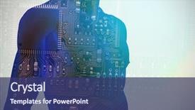  Presentation with body animated - Cool new slide set with animated - view of a blue body backdrop and a ocean colored foreground