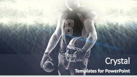  Presentation with american football - Presentation design having animated - view of spotlights against american background and a ocean colored foreground