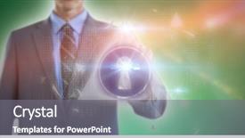  Presentation with well - Theme enhanced with animated - well dressed businessman pointing background and a gray colored foreground