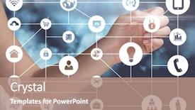  Presentation with hand touching finger digital - Amazing presentation design having animated - woman hands touching digitally generated backdrop and a coral colored foreground