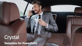  Presentation with coffee - Cool new presentation with animated - young businessman having a coffee backdrop and a dark gray colored foreground