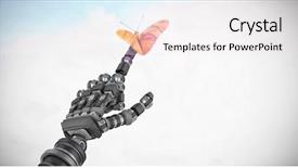  Presentation with butterfly - Colorful slide set enhanced with animated abstract - close up of butterfly backdrop and a white colored foreground