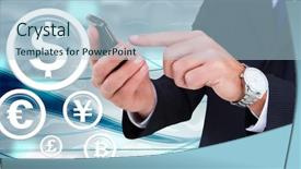  Presentation with holding hands - Cool new presentation theme with animated abstract - digital composite of currency glass backdrop and a light blue colored foreground