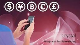  Presentation with abstract animated - Presentation with animated abstract - digital composite of currency icons background and a coral colored foreground