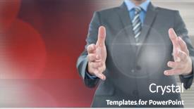  Presentation with abstract animated - Audience pleasing slide deck consisting of animated abstract - hands touching and interacting backdrop and a dark gray colored foreground