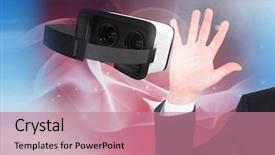  Presentation with abstract animated - Presentation design with animated abstract - man touching and interacting background and a coral colored foreground