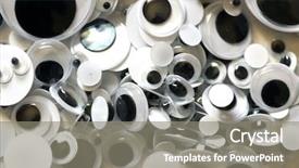  Presentation with hard disk - Presentation design with animated angry - googly eyes are small plastic background and a gray colored foreground