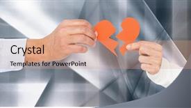  Presentation with human heart blue and red - PPT theme consisting of animated angry - hand of couple holding red background and a coral colored foreground