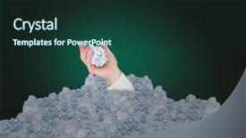  Presentation with background - Colorful theme enhanced with animated ball - hand presenting against white background backdrop and a tawny brown colored foreground