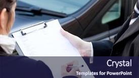  Presentation with street - Beautiful slides featuring animated car - close-up of a handsome businessman backdrop and a navy blue colored foreground