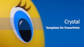  Presentation with rubber duck - Presentation theme consisting of animated cartoon - rubber duck toy with closeup background and a ocean colored foreground