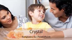  Presentation with animated birthday - Presentation theme having animated celebration - positive family celebrating a birthday background and a coral colored foreground