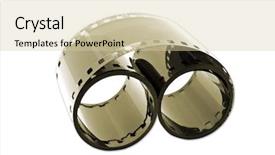  Presentation with film strip - Amazing slides having animated clip arts - film strip in front backdrop and a soft green colored foreground