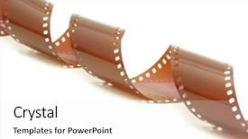  Presentation with film strip - Slides having animated clip arts - film strip in front background and a white colored foreground