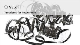  Presentation with film strip - Presentation theme enhanced with animated clip arts - film strip background and a white colored foreground