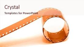  Presentation with old film - Slides with animated clip arts - old film isolation on white background and a sky blue colored foreground