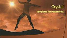  Presentation with animated sports - Colorful presentation theme enhanced with animated sports - digital composite of silhouette making backdrop and a tawny brown colored foreground