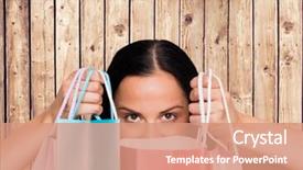  Presentation with wood panel - Colorful theme enhanced with animated gift - digital composite of woman backdrop and a coral colored foreground