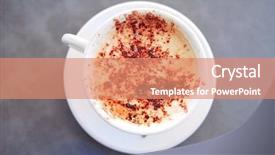  Presentation with pen laptop coffee cup clips - Slides consisting of animated energy - cup of coffee background and a coral colored foreground