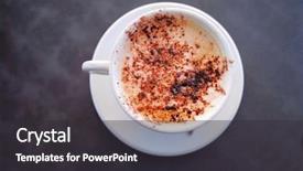  Presentation with energy - Colorful slides enhanced with animated energy - cup of coffee backdrop and a dark gray colored foreground