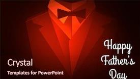  Presentation with black fathers - Colorful PPT layouts enhanced with animated gift - happy fathers day against black backdrop and a wine colored foreground