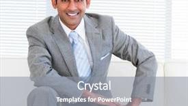  Presentation with office - Colorful theme enhanced with animated business - handsome businessman sitting backdrop and a gray colored foreground