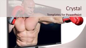  Presentation with animated health - Cool new presentation design with animated health - bald boxer in fighting stance backdrop and a lemonade colored foreground
