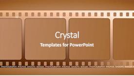  Presentation with film - Cool new presentation design with animated ideas - piece of aged brown film backdrop and a coral colored foreground