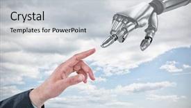  Presentation with futuristic - Theme having animated jobs - businessman using futuristic digital screen background and a light gray colored foreground