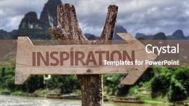  Presentation with inspiration - Cool new slide deck with animated jobs - inspiration wooden sign backdrop and a coral colored foreground