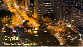  Presentation with city roads - Cool new slides with animated lines - screen with times against illuminated backdrop and a tawny brown colored foreground