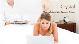  Presentation with internet surfing - Audience pleasing presentation theme consisting of animated mobile - happy couple surfing backdrop and a lemonade colored foreground